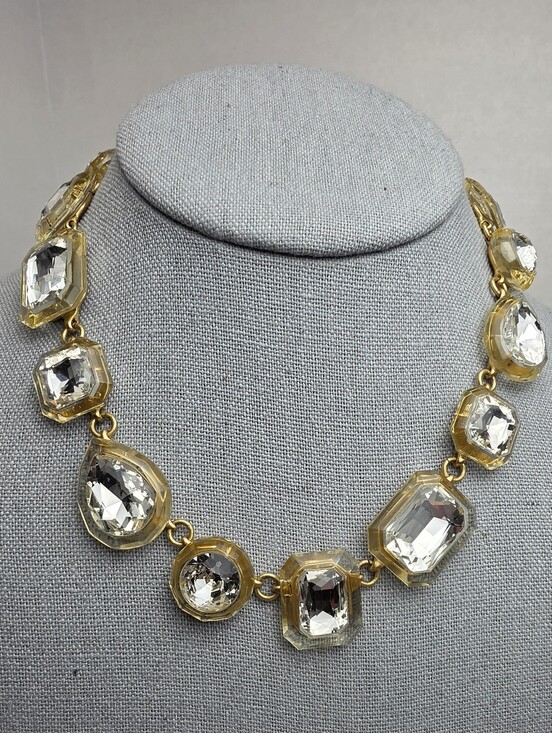 J. Crew Jewelry - [J. Crew] Jewel Box Clear Faceted Crystal Statement Necklace